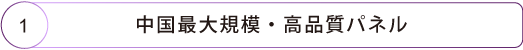 中国最大規模・高品質パネル